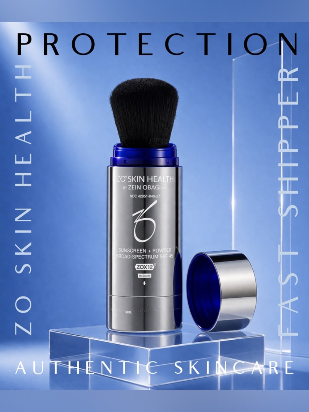 ZO Skin Health Sunscreen + Powder Brush SPF 45 — Light $175 val